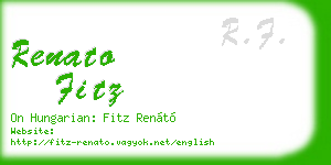 renato fitz business card